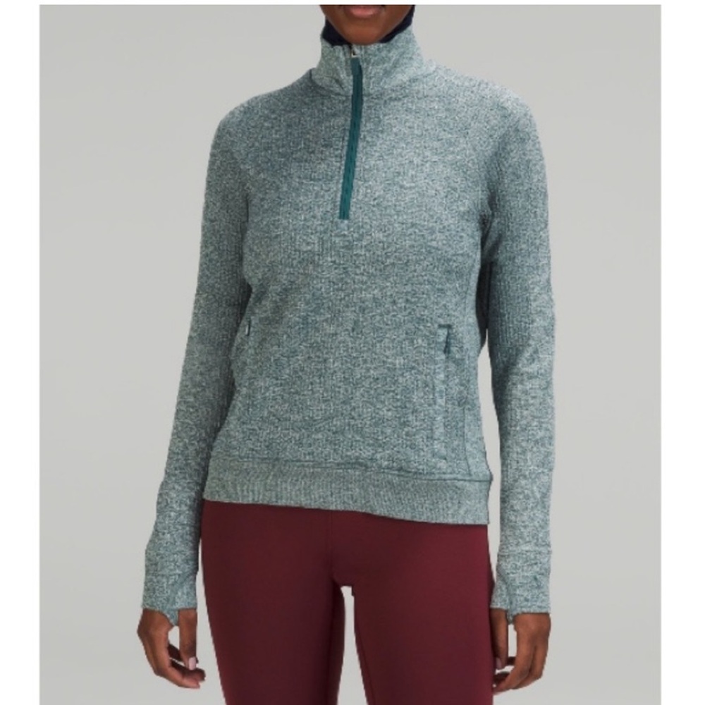 LULULEMON Green Jasper Engineered Warmth Half Zip size 4